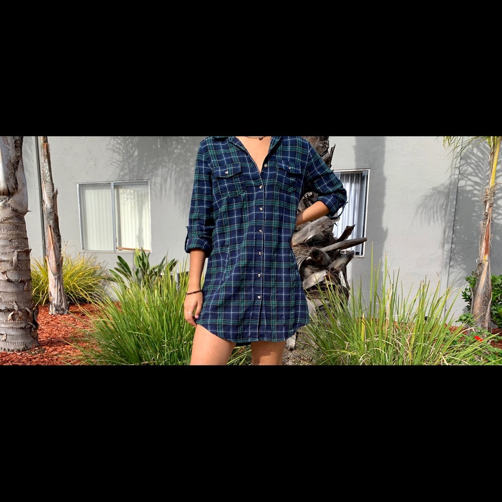 Causal plaid dress